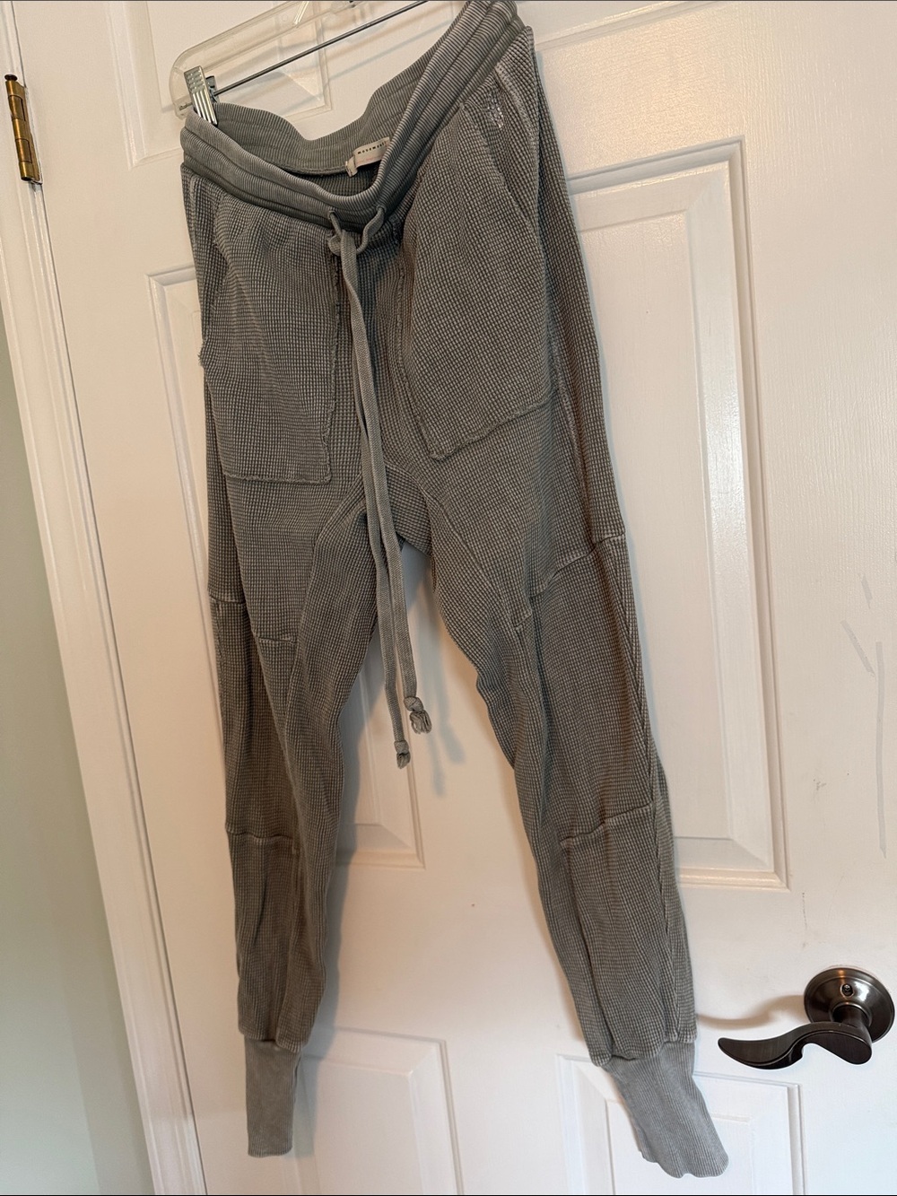 FP Movement by Free People moss green Waffle Knit Jogger Pants